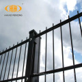 German style 8/6/8 galvanized and powder coated double rod wire mesh fence panel